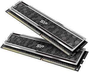 Silicon Power Value Gaming DDR4 RAM 32GB (16GBx2) 3200MHz (PC4 25600) 288-pin CL16 1.35V UDIMM Desktop Memory Module with Heatsink Grey SP032GXLZU320BDAJ7