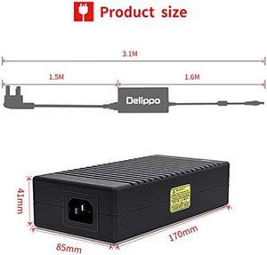 Delippo 180W 19.5V 9.23A AC Power Adapter for MSI Gaming Laptop GS43VR, GS63, GS63VR, GS65-Stealth-THIN-050, GS73VR, WS63VR WS63, ADP-180MB K, A17-180P4A TIP 5.5mm