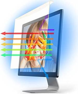 YES2B Universal Diagonal 25-28 inch Removable Acrylic Anti Blue Light Filter for PC, Desktop Monitor, Computer Frame Hanging Type, Eye Protection, Bluelight Blocking, Screen Protector, Clear View for