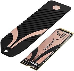 SABRENT 500GB Rocket 4 Plus NVMe 4.0 Gen4 PCIe M.2 Internal Extreme Performance SSD + M.2 NVMe Heatsink for The PS5 Console (SB-RKT4P-PSHS-500)