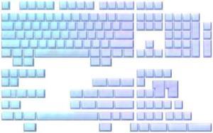 Ranked POM Jelly Premium Translucent Keycap Set | 1.45 mm Thick POM | Cherry Profile for Custom Mechanical Keyboard (White, 169 Keys)