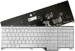 ZAHARA Per-Key RGB Keyboard Backlit US White 17.3" Replacement for Dell Alienware Area 51M Area-51M 9th Gen Intel Core i9-9900K i7-9700K Gaming Laptop 07NF7F 7NF7F