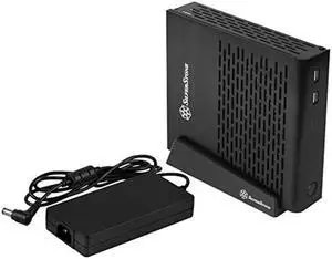 SilverStone Technology Thin-Mini ITX Aluminum Case with 120W External Power Adapter (PT13B-120)