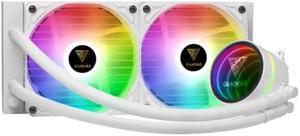 ZEUS GAMDIAS CPU Liquid Cooler 240mm with 2X 120mm PWM RGB Fans, ARGB AIO Liquid Cooler for Desktops and Computers, All-in-One CPU Water Cooler with 240mm Radiator RGB Sync with 5V motherboards
