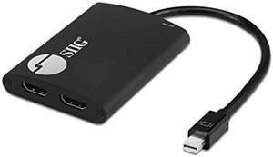 SIIG 2-Port Mini DisplayPort 1.2 to 2 HDMI MST Hub Video Splitter, DisplayPort Daisy Chain Monitor, Not for MacOS (CE-DP0L11-S1)