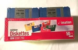 imation 50 ct Rainbow Diskettes IBM 2HD 1.44MB (Discontinued)