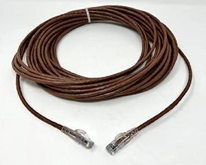 RiteAV - 100 FT Cat6 Brown Ethernet Network RJ45 Patch Cord (Pure Copper) (Connectors and Boots Installed)