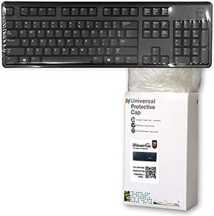 Green Onions Supply[20 Pack Universal Fully Covered Flat Style 0.025mm Wipeable Superb Tactile Feeling Waterproof Anti-Dust Keyboard Cap Cover for Desktop Keyboard with Numeric Hospital/Dentist Use