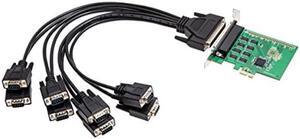 I/O Crest RS-232 DB9 Series 8x Serial (8S) 8 Port PCI-Express 2.0 x1 Card XR17V358 Chipset 16C550 UART