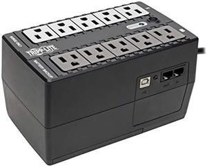 Tripp Lite 550VA UPS Desktop Battery Back Up, 8 Outlet, 300W 120V Standby, Ultra-Compact, USB, 3 Year Warranty & $100,000 Insurance (INTERNET550U) WHITE