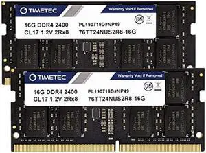 Timetec Hynix IC 32GB KIT(2x16GB) DDR4 SODIMM for Intel NUC KIT/ Mini PC/ HTPC/ NUC Board 2400MHz PC4-19200 Non ECC Unbuffered 1.2V CL17 Dual Rank 260 Pin Memory Upgrade(32GB KIT(2x16GB))