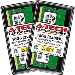 A-Tech 16GB (2x8GB) DDR5 4800 MHz SODIMM PC5-38400 CL40 262-Pin 1.1V Laptop RAM Memory Modules