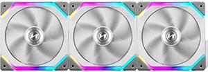 Lian-Li UNI FAN SL120 Revolutionized Daisy-Chain 120mm ARGB Fan, White, 3-Pack