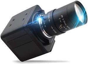 8MP Webcam 5-50mm Varifocal Lens USB Camera for Indoor Outdoor Super HD 3264X2448 Embeded Camera for Industrial,USB with Camera for Linux Windows Android Mini Web Cam Plug&Play OTG Supported Webcam
