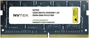 NVTEK 32GB DDR4-2666 PC4-21300 SODIMM Laptop RAM Memory Upgrade
