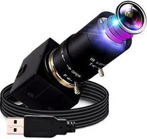 8MP Ultra HD Varifocal Webcam,5-50mm 10X Optical Zoom Usb Camera,FHD 2448p Varifocus Web Camera with IMX179 Sensor,Desktop Zoom Conference Cam,Mini Spy Camera for Mac/Windows/Linux/Raspberry Pi