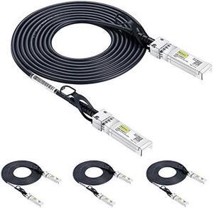 #10Gtek# [4-Pack] 10G SFP+ DAC Cable - 10GBASE-CU Passive Direct Attach Copper Twinax SFP Cable for Cisco SFP-H10GB-CU3M, Meraki MA-CBL-TA-3M, D-Link, Supermicro, Netgear, Fortinet, 3-Meter(10ft)