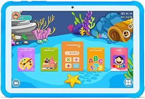 Kids Tablet 10 Inches, Quad Core Android 2GB+32GB Storage Dual Camera WiFi Bluetooth 1280 x 800 IPS Touch Screen for Kids APP Preinstalled & Parent Control Kids Learning Education, for Age 3-14