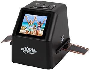 Digital Film & Slide Scanner - Converts 35mm 110 135 126KPK Super 8 & 8mm Film Negatives & Slides to High-Resolution 22 MP JPEG Images, Built-in 128MB Memory, 2.4 LCD Screen (Black)