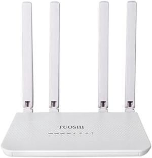 TUOSHI N300 WiFi Unlocked 4G LTE Modem Router with SIM Card Slot, 300Mbps WiFi, LTE Cat4, EC25-AFX Qualcomm Chipset,5dBi High Gain Antennas,Plug and Play,LT15X