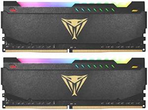 Patriot Viper Steel RGB DDR4 RAM 32GB (2X16GB) 3200MHz CL16 UDIMM Desktop Gaming Memory Kit - PVSR432G320C6K