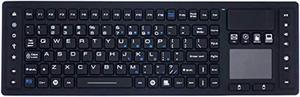 DSI RF Wireless Keyboard with Touchpad IP67 Waterproof Silicone Black TBK104