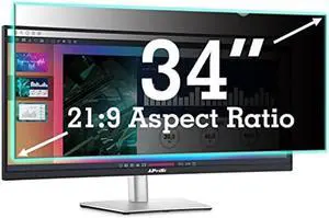 APeiSi 34 Inch Privacy Screen Filter for 21:9 Computer Widescreen Monitor - Privacy Shield,Anti-Glare and Anti-Blue light Screen Protector
