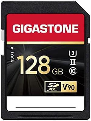 Gigastone 128GB SD Card UHSII V90 U3 SDXC Memory Card High Speed Read up to 300MBs 8K 4K Ultra HD UHD Video for DSLR Canon Nikon Sony Pentax Kodak Olympus Panasonic Digital Camera with 1 Mini case