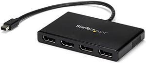StarTech.com 4-Port Multi Monitor Adapter - Mini DisplayPort to DisplayPort MST Hub - 4x 1080p - Video Splitter for Extended Desktop Mode on Windows PCs Only - mDP to Quad DP Monitors (MSTMDP124DP)