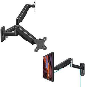 MOUNT PRO Monitor Wall Mount Bracket - Height Adjustable Full Motion Articulating Gas Spring Monitor Arm Stand- Fits 13 to 32 Inch LCD Computer Screens, Holds up to 17.6lbs, VESA 75x75, 100x100