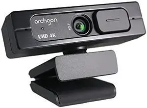archgon 4K Webcam C6403 Ultra HD 4K Streaming Low-Light Correction with Dual Omni-Directional Microphone, Privacy Cover and Tripod Compatible with Teams and Zoom