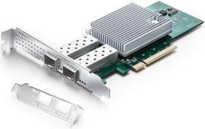10Gb PCI-E Network Adapter Card (NIC) Compare to Intel X710-DA2, Dual SFP+ Port, with Intel X710-BM2 Chipset, PCI Express x8, 10Gb PCI-E Ethernet LAN Adapter Support Windows Server/Linux/VMware