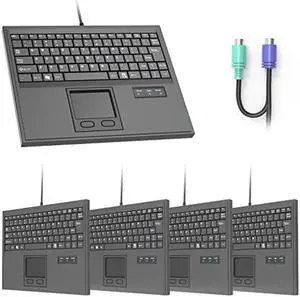 5 Pieces Industrial Machine Keyboard, E-SDS 10in Portable 84 Keys with Touchpad and PS/2 Interface