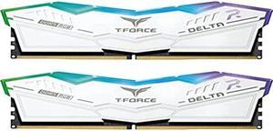 TEAMGROUP T-Force Delta RGB DDR5 Ram 32GB Kit (2x16GB) 6800MHz (PC5-54400) CL34 Desktop Memory Module Ram (White) for 600 Series Chipset - FF4D532G680