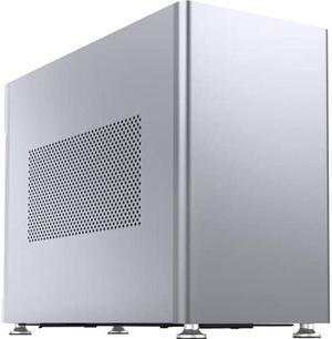 Jonsplus i100 Pro Mini-ITX Gaming Case, Sandblasted Silver Magnesium/Aluminum Alloy, Vented Metal Side Panels, Supports Custom Liquid Cooling, 360mm AIO, 166mm Air Cooler, 3-Slot GPU