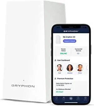 Gryphon AX - Ultra-Fast Mesh WiFi 6 Parental Control Router - Advanced Content Filters and Next-Gen Firewall - 4.3 Gbps Across 3,000 sq. ft. per Router for Multi-Device Households