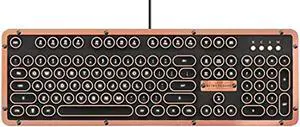 Azio Retro Classic USB (Artisan) - Wired Vintage Backlit Leather Mechanical Keyboard for PC (MK-RETRO-L-03-US)