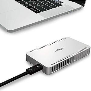 archgon 960GB Thunderbolt 3 Certified Aluminum External NVMe M.2 SSD Portable PCIe Solid State Drive with Heatsink Max. Speed up to Read 1600MB/s Write 1100MB/s Model X70 (960GB, Silver)