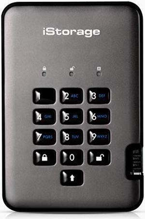 iStorage diskAshur PRO2 SSD 512GB Secure solid state drive - FIPS Level 3 certified - Password protected, dust and water resistant, military grade hardware encryption IS-DAP2-256-SSD-512-C-X
