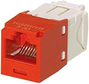Panduit Mini-Com TX6 Plus Giga-Channel Cat6 Jack, Red, Box of 50 CJ688TGRD