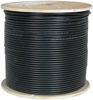 Vertical Cable CAT6A UV Rated Outdoor Bulk Cable 1,000ft. - Black