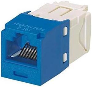 Panduit CJ688TGBU Mini-Com TX6 Plus Giga-Channel Cat6 Jack, Blue, Box of 50