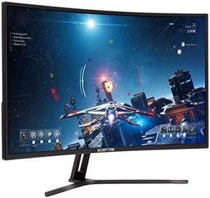 Sceptre Curved 32inch Gaming Monitor up to 185Hz DisplayPort 165Hz 144Hz HDMI AMD FreeSync Buildin Speakers Machine Black C325B185RD