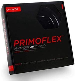 PrimoChill PrimoFlex LRT Custom Watercooling Flexible Tubing -1/2in.ID x 3/4in.OD, 10 feet Bundled with System Prep and Coolant, Made with Premium Materials, Proudly Made in The USA - Onyx Black