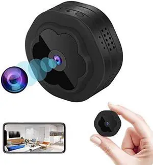 WiFi Spy Hidden Camera Mini Wireless Portable Nanny Cam,1080P HD Small Indoor Security Cameras with Night Vision Motion Detection Alert for Phone APP, Tiny Spy Cam for Home/Apartment/Car/Office/Baby