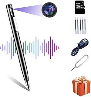 Spy Mini Camera Pen HD 1080p with 32GB SD Card - Pocket Camera Pen Business,Meeting,Leaning, Conference, Ourdoor Security Portable Spy Pen Recharged
