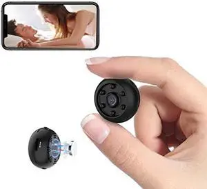Mini Camera Wireless WiFi Hidden Cameras HD 1080P Home Security Cameras, Small Nanny Spy Camera Indoor with Night Vision and Motion Detection, Remote Portable Camera Phone APP Pet Camera Baby Camera