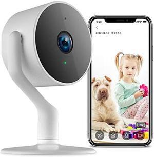 eco4life - Smart WiFi Indoor Home Security Pet Baby Monitor Camera with Phone App, Night Vision, Two-Way Audio, Motion Detection