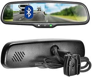 Master Tailgaters 10.5" OEM Rear View Mirror with 4.3" LCD Screen + Bluetooth Enabled | Rearview Universal Fit Mount | Auto Adjusting Brightness LCD | Anti Glare | Full Original Mirror Replacement