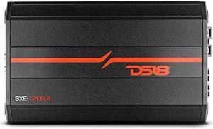 DS18 SXE-1200.4/BK Car Amplifier Stereo Full-Range Class A/B 4-Channel 60x4 RMS @4 OHM 1200 Watts - Powerful and Compact Amp for Speakers in Car Audio System